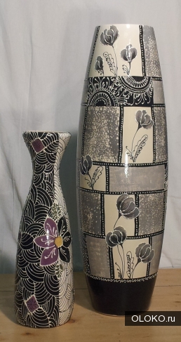 Очень красивые вазы для цветов, для украшения интерьера. 