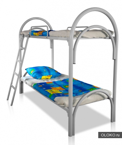 Двухъярусные кровати металлические для детских оздоровительных лагерей. 