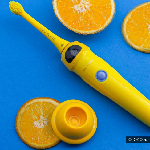 Звуковая щетка для детей Revyline RL 020 Kids в сочном желтом дизайне. 
