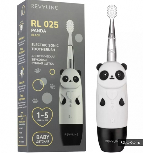 Зубная щетка для детей Revyline RL025 Panda Black. 